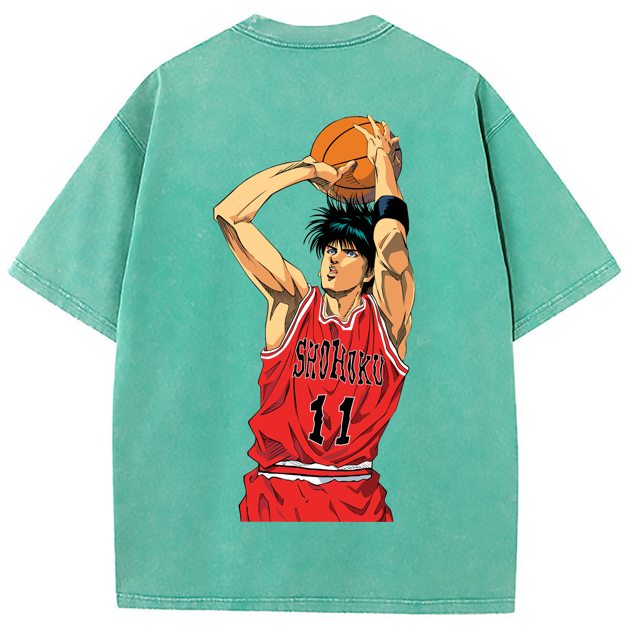 （画像用） SLAM DUNK／スラムダンク 綿100% ヴィンテージ風 半袖Tシャツ（背面プリント）